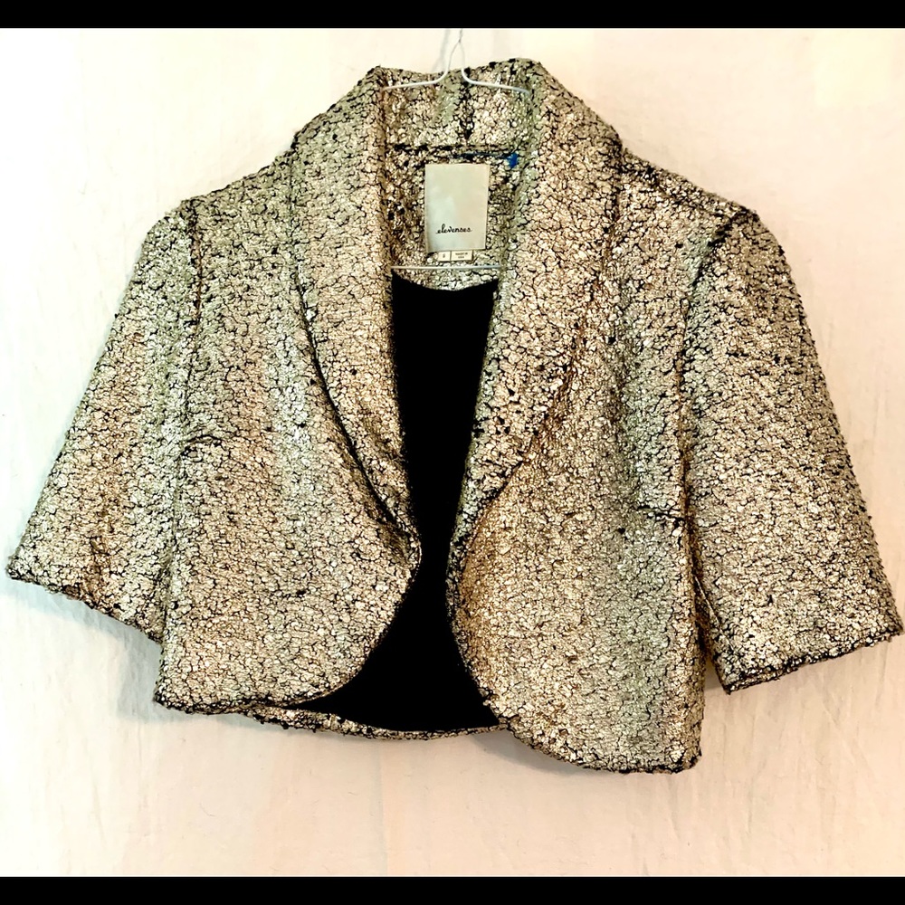 Anthropology Elevenses Cropped Jacket